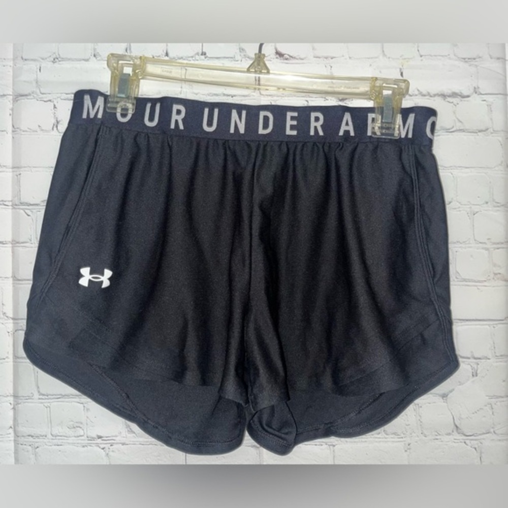 ✨Under Armour Women's Black Athletic‎ Running Shorts with Logo Waistband